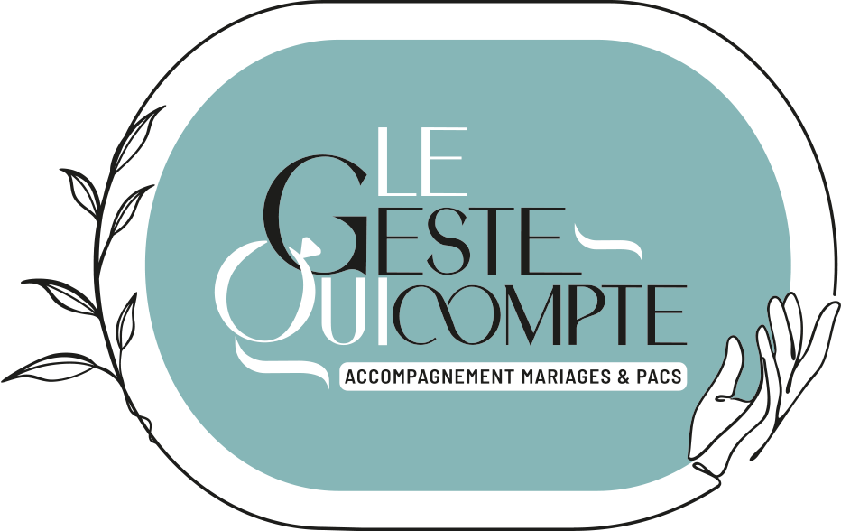 Logo de Le Geste Qui Compte, officiante de cérémonie laïque et partenaire de vins-mariages.net.