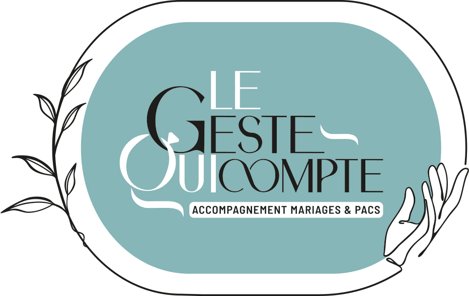 Logo de Le Geste Qui Compte, officiante de cérémonie laïque et partenaire de vins-mariages.net.